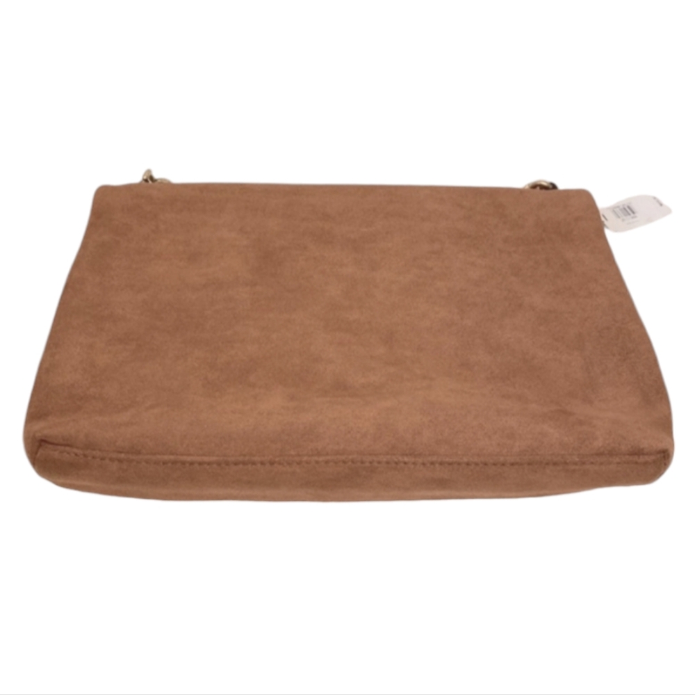 NWT | Express Suede Handbag | Clutch with Golden | Bronze Accents - Picture 10 of 12